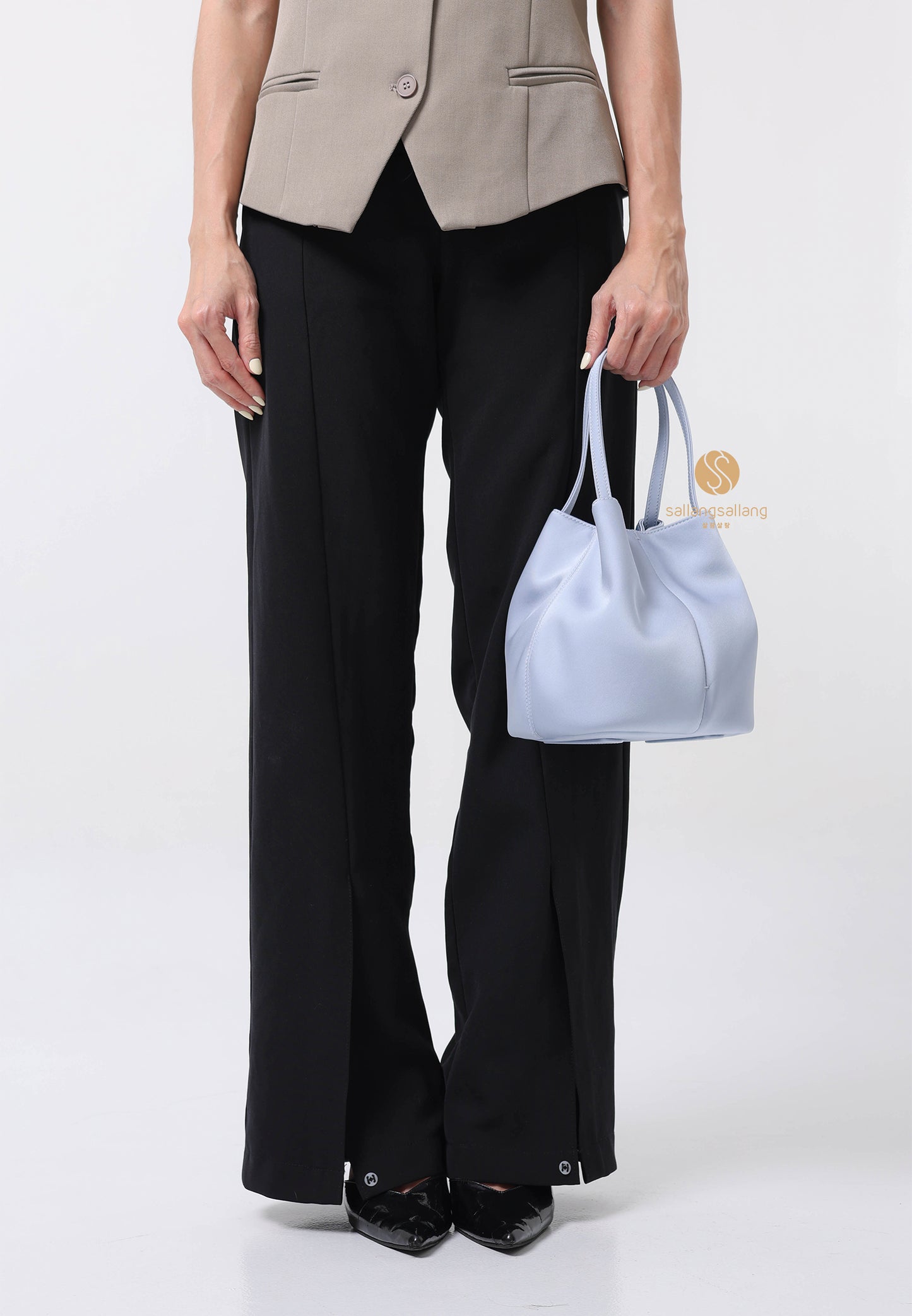 BON BALLON BAG silk blue