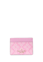Boxed Spade Flower Small Slim Card Holder Parisian Rose Multi