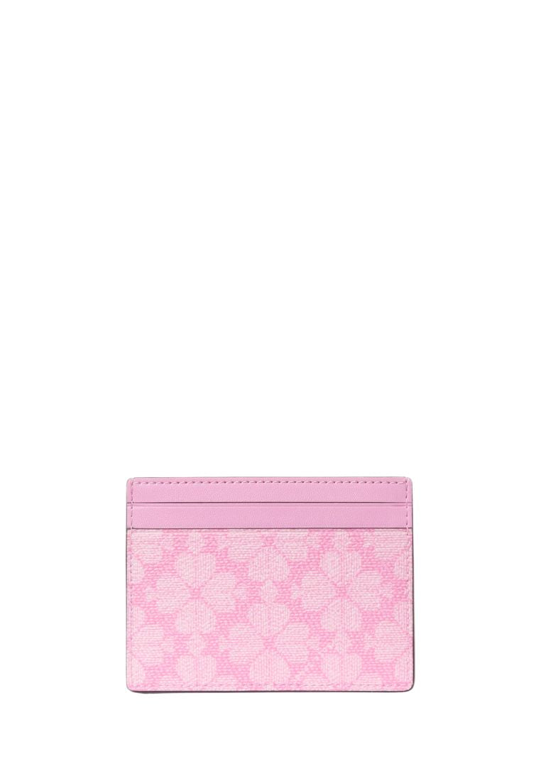 Boxed Spade Flower Small Slim Card Holder Parisian Rose Multi