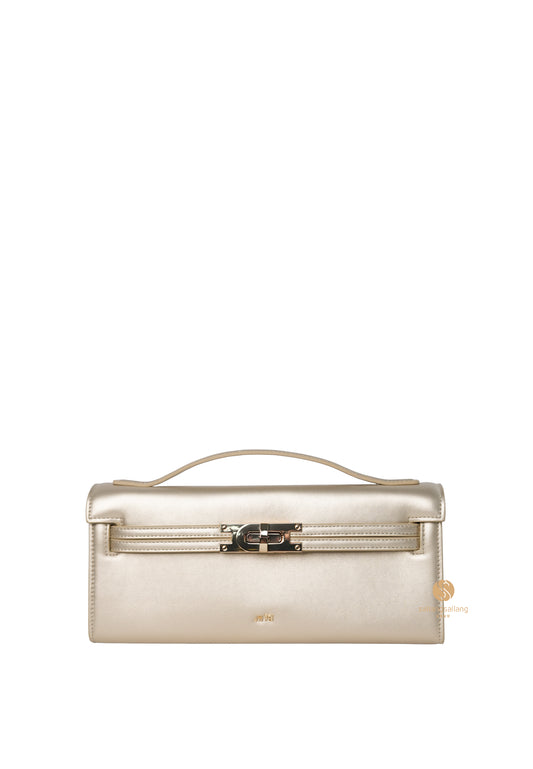 Bria Structured Top Handle Bag - Gold