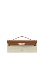 Bria Structured Top Handle Bag - Brown Canvas