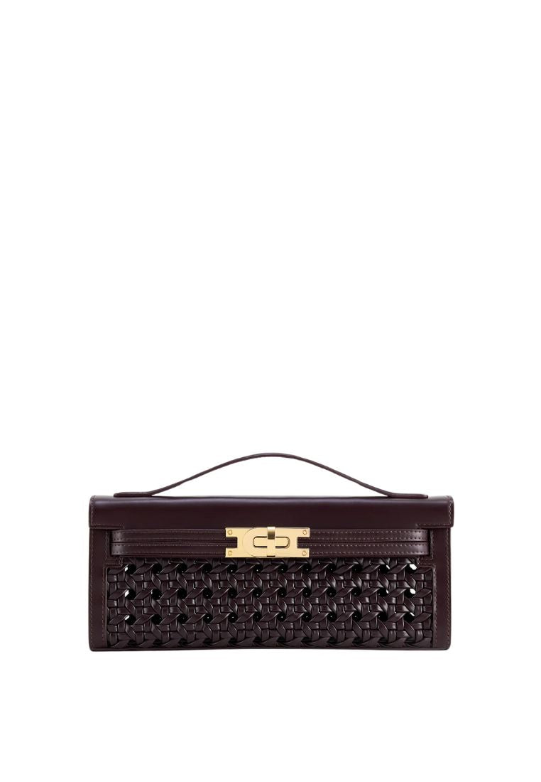 Bria Structured Top Handle Bag - Dark Red