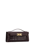 Bria Structured Top Handle Bag - Dark Red