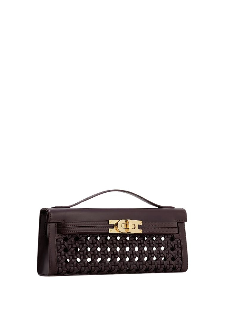 Bria Structured Top Handle Bag - Dark Red