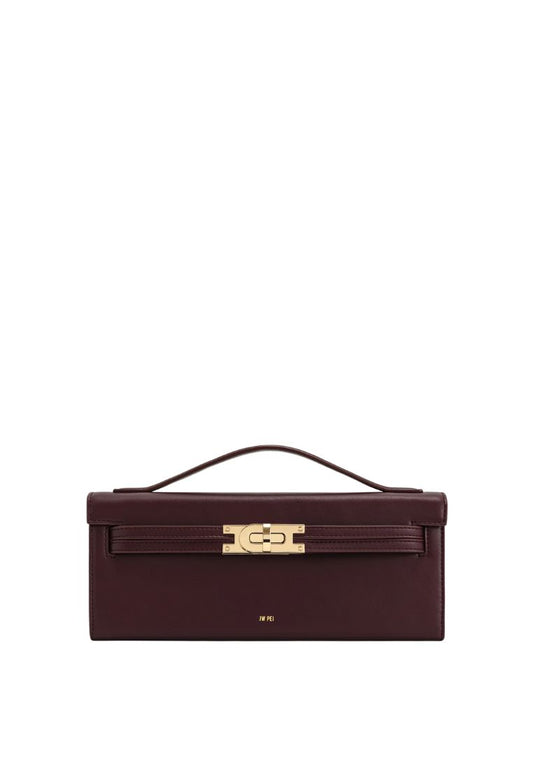 Bria Structured Top Handle Bag - Deep Burgundy