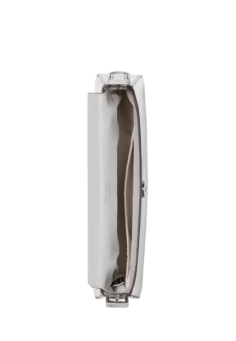 Bridget Mirror Metallic Small Flap Shoulder Silver
