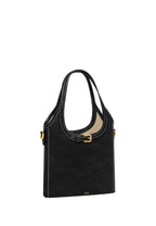 Brooke Mini Belted Embellished Top Handle Bag - Black