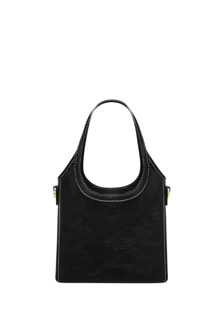 Brooke Mini Belted Embellished Top Handle Bag - Black