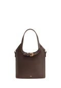 Brooke Mini Belted Embellished Top Handle Bag - Dark Brown