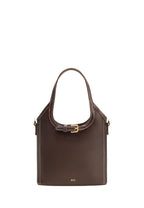 Brooke Mini Belted Embellished Top Handle Bag - Dark Brown