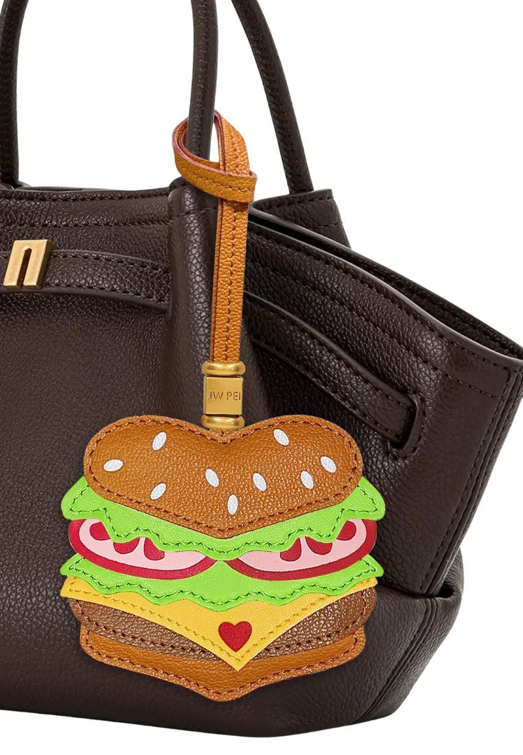 Burger Bag Charm – Brown