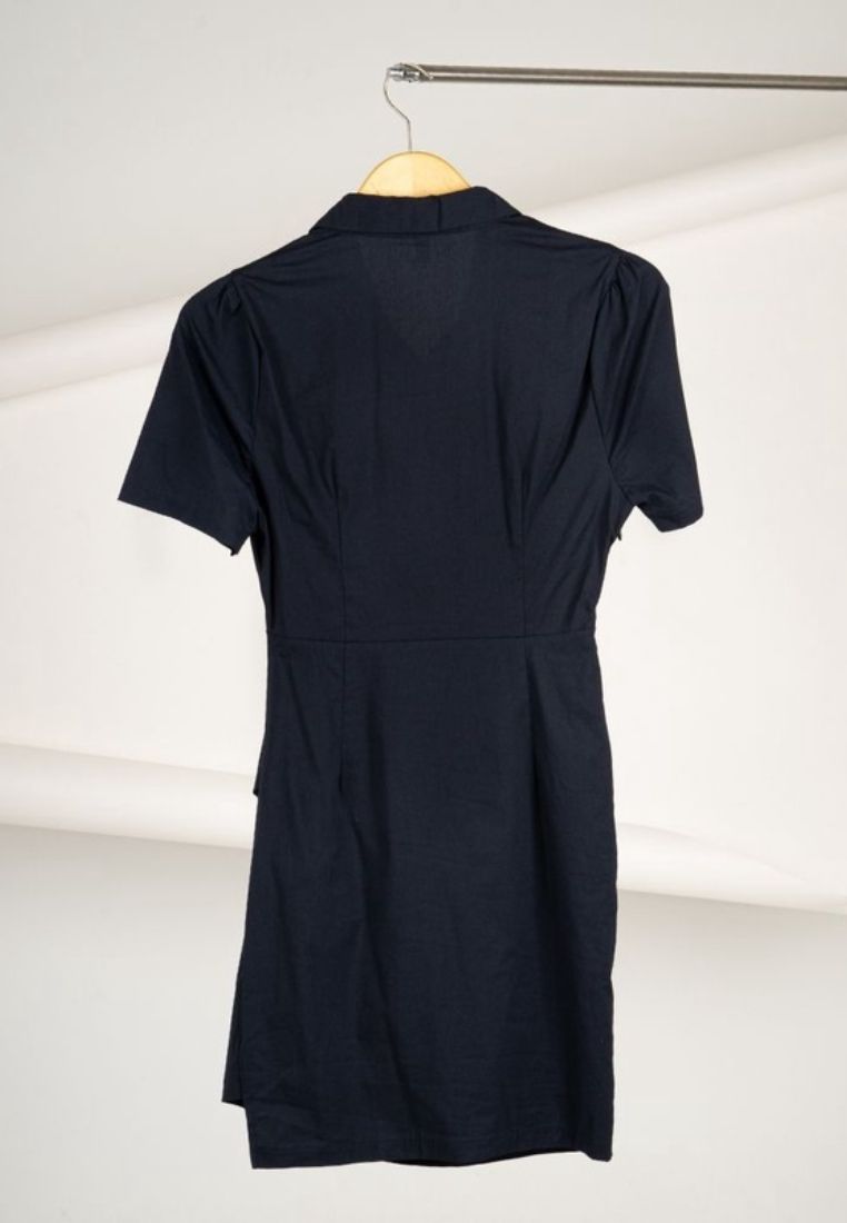 Button Mini Dress Navy By Wave