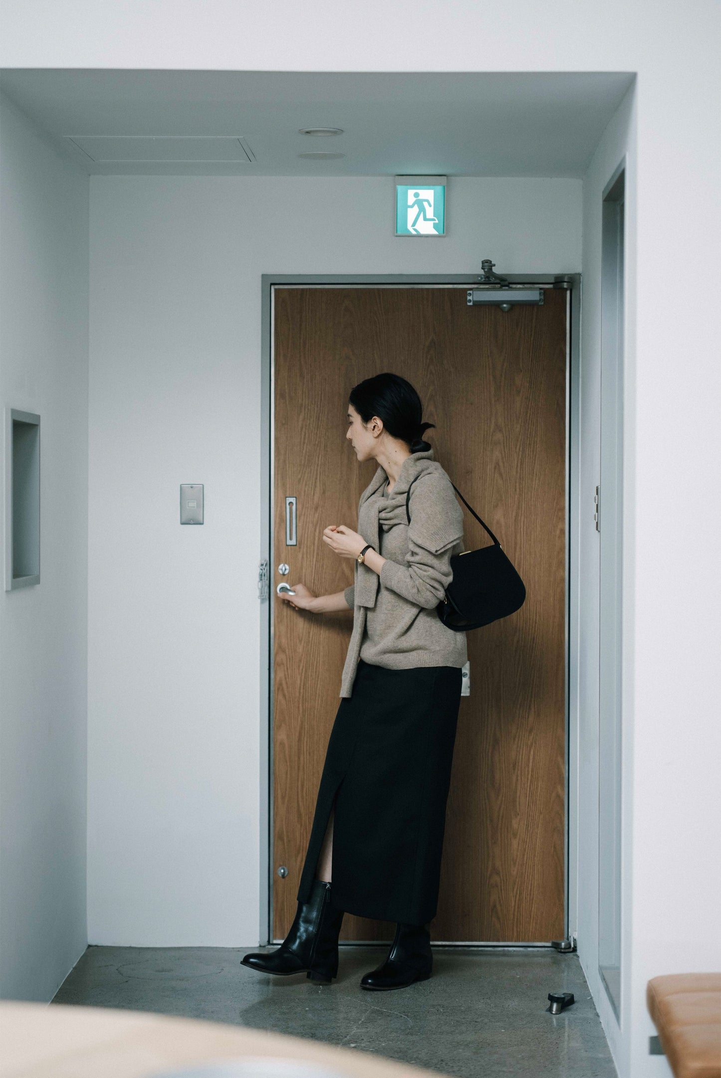 CAPE MIDDLE BOOTS soft black