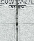 CLASSIC LOGO APPLIQUE HOODIE ZIPUP light heather gray