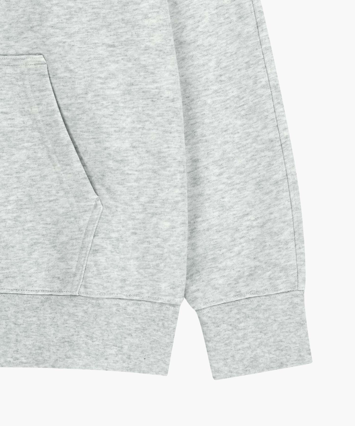 CLASSIC LOGO APPLIQUE HOODIE ZIPUP light heather gray