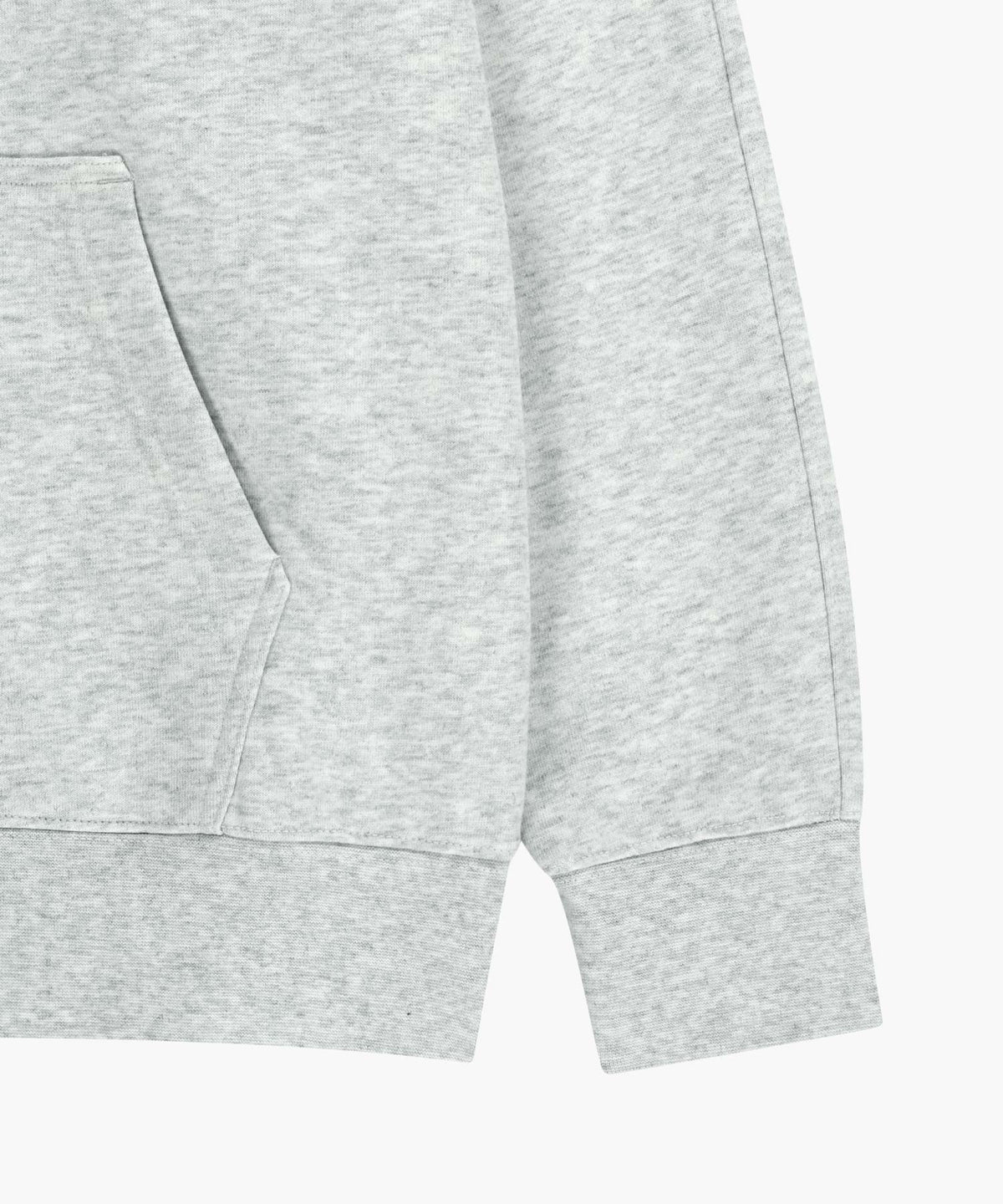 CLASSIC LOGO APPLIQUE HOODIE ZIPUP light heather gray