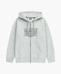 CLASSIC LOGO APPLIQUE HOODIE ZIPUP light heather gray