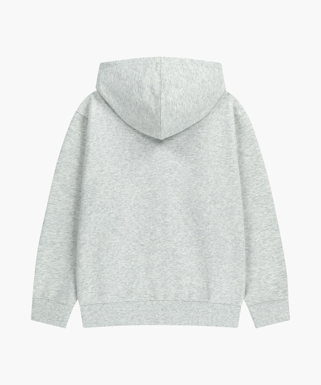 CLASSIC LOGO APPLIQUE HOODIE ZIPUP light heather gray