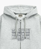 CLASSIC LOGO APPLIQUE HOODIE ZIPUP light heather gray