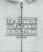 CLASSIC LOGO APPLIQUE HOODIE ZIPUP light heather gray