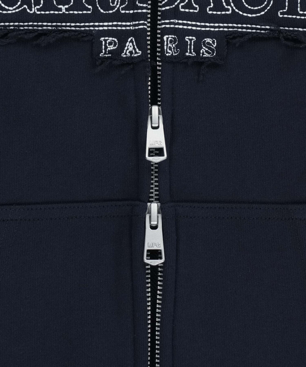 CLASSIC LOGO APPLIQUE HOODIE ZIPUP navy
