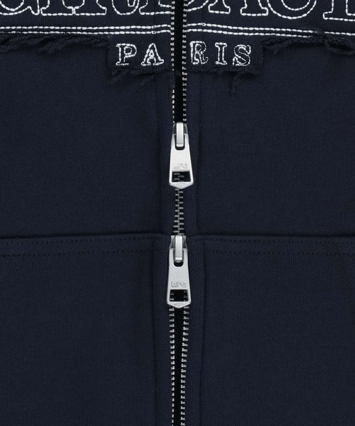 CLASSIC LOGO APPLIQUE HOODIE ZIPUP navy