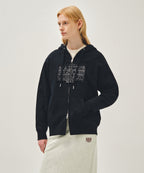 CLASSIC LOGO APPLIQUE HOODIE ZIPUP navy