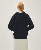 CLASSIC LOGO APPLIQUE HOODIE ZIPUP navy