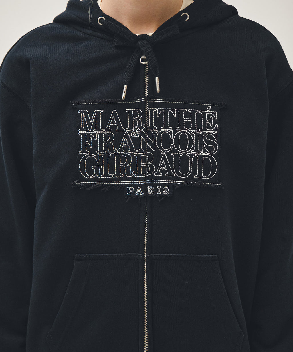 CLASSIC LOGO APPLIQUE HOODIE ZIPUP navy