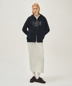 CLASSIC LOGO APPLIQUE HOODIE ZIPUP navy