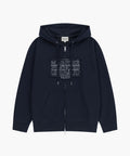 CLASSIC LOGO APPLIQUE HOODIE ZIPUP navy