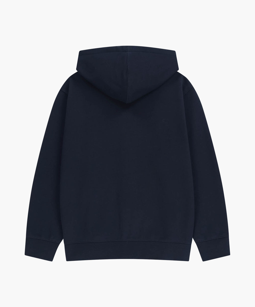 CLASSIC LOGO APPLIQUE HOODIE ZIPUP navy