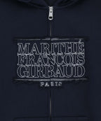 CLASSIC LOGO APPLIQUE HOODIE ZIPUP navy
