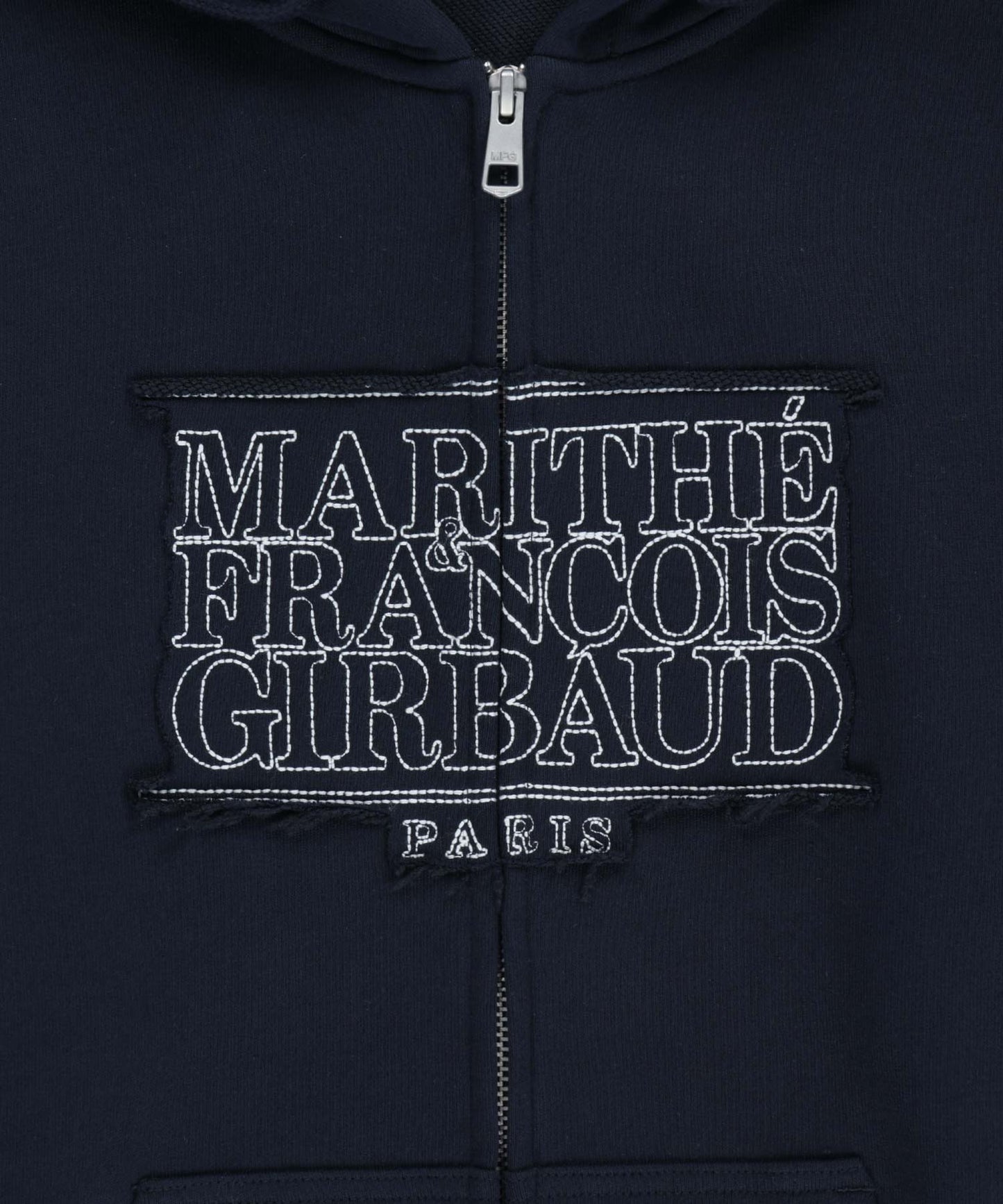 CLASSIC LOGO APPLIQUE HOODIE ZIPUP navy