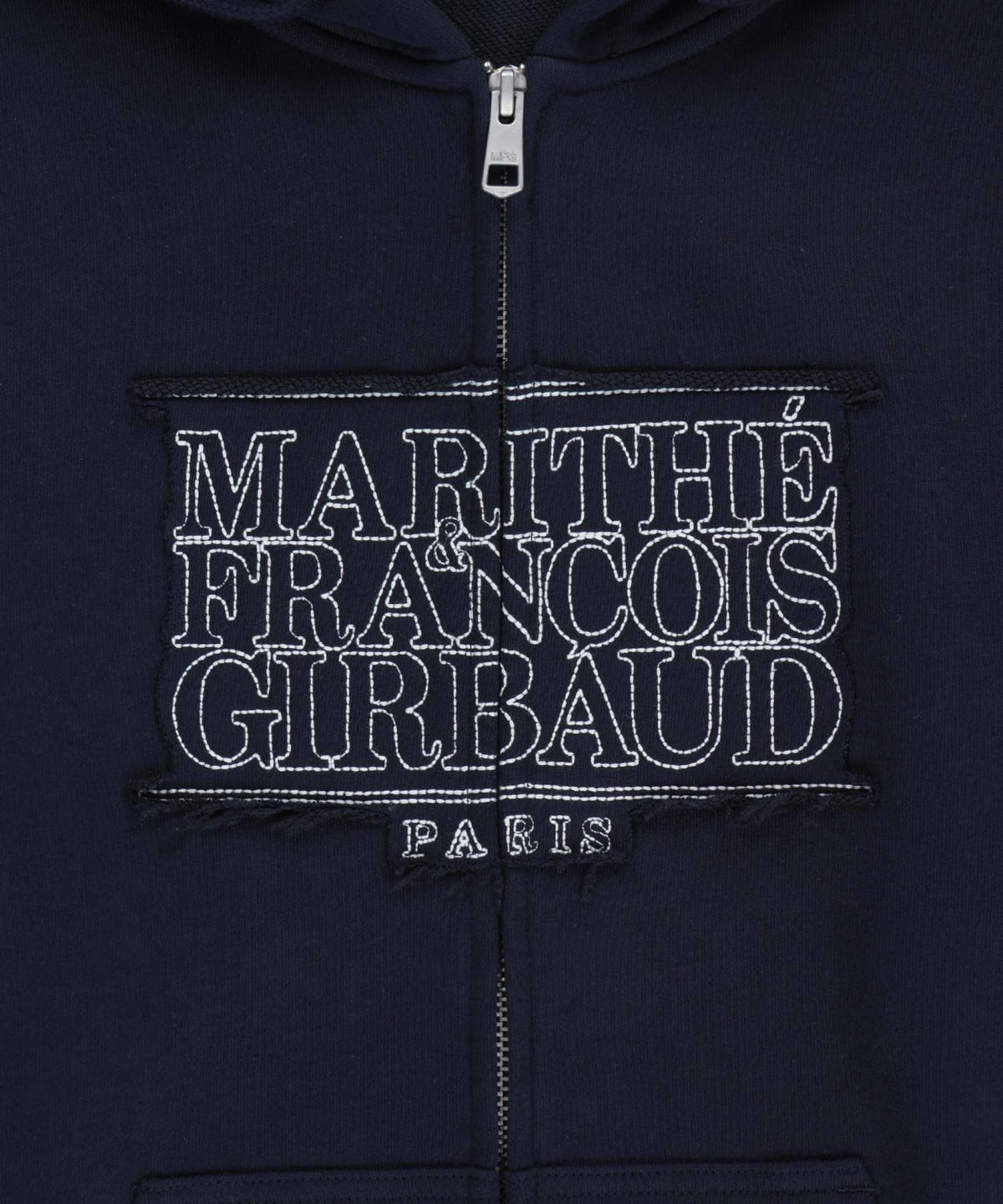 CLASSIC LOGO APPLIQUE HOODIE ZIPUP navy