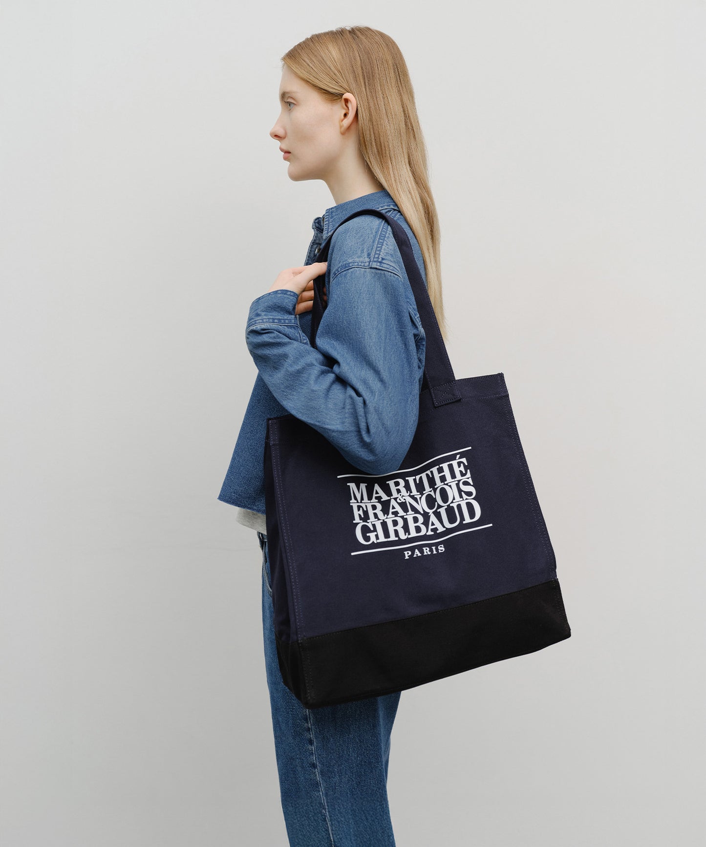 CLASSIC LOGO BIG SHOPPER BAG navy