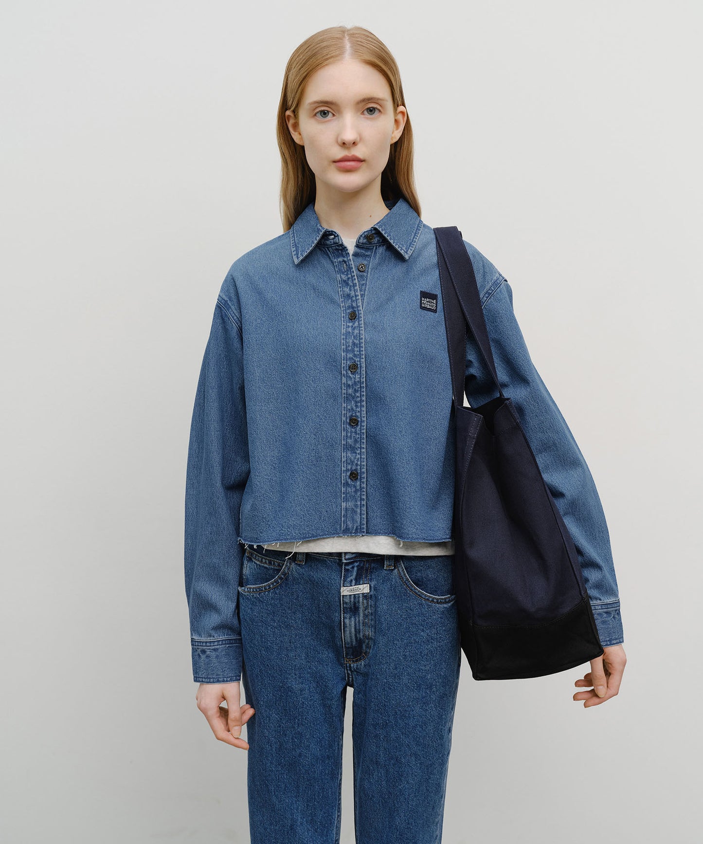 CLASSIC LOGO BIG SHOPPER BAG navy