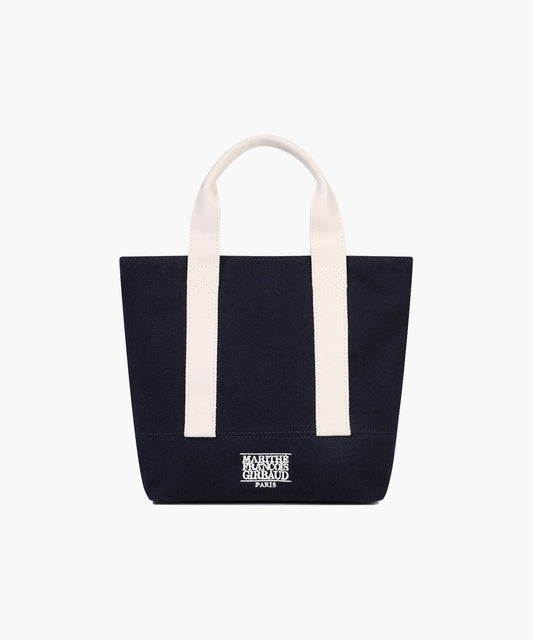 CLASSIC LOGO EMBROIDERY CANVAS TOTE BAG navy