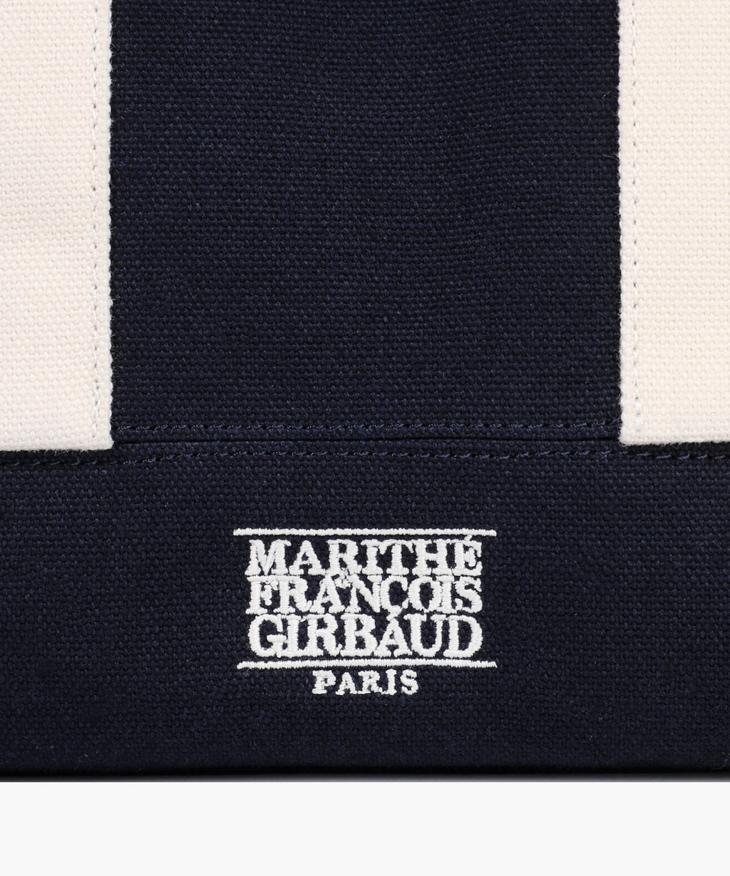 CLASSIC LOGO EMBROIDERY CANVAS TOTE BAG navy