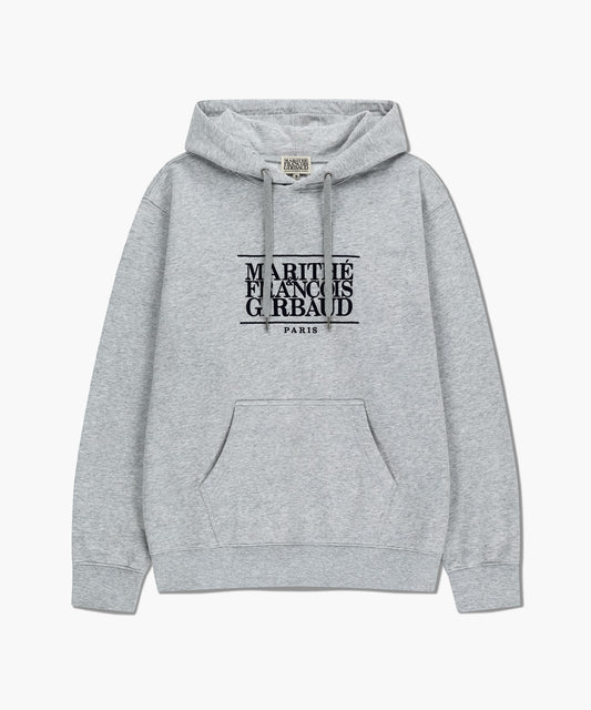 CLASSIC LOGO EMBROIDERY HOODIE (BRUSHED) heather gray