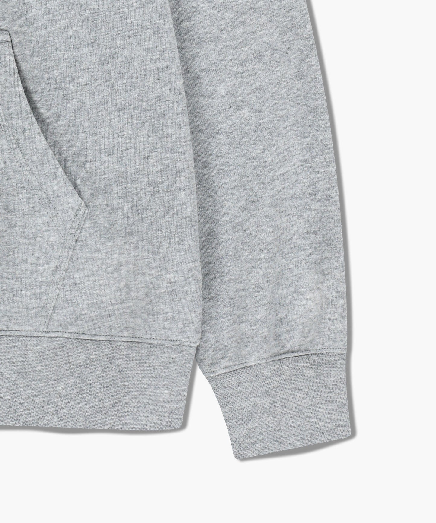 CLASSIC LOGO EMBROIDERY HOODIE (BRUSHED) heather gray