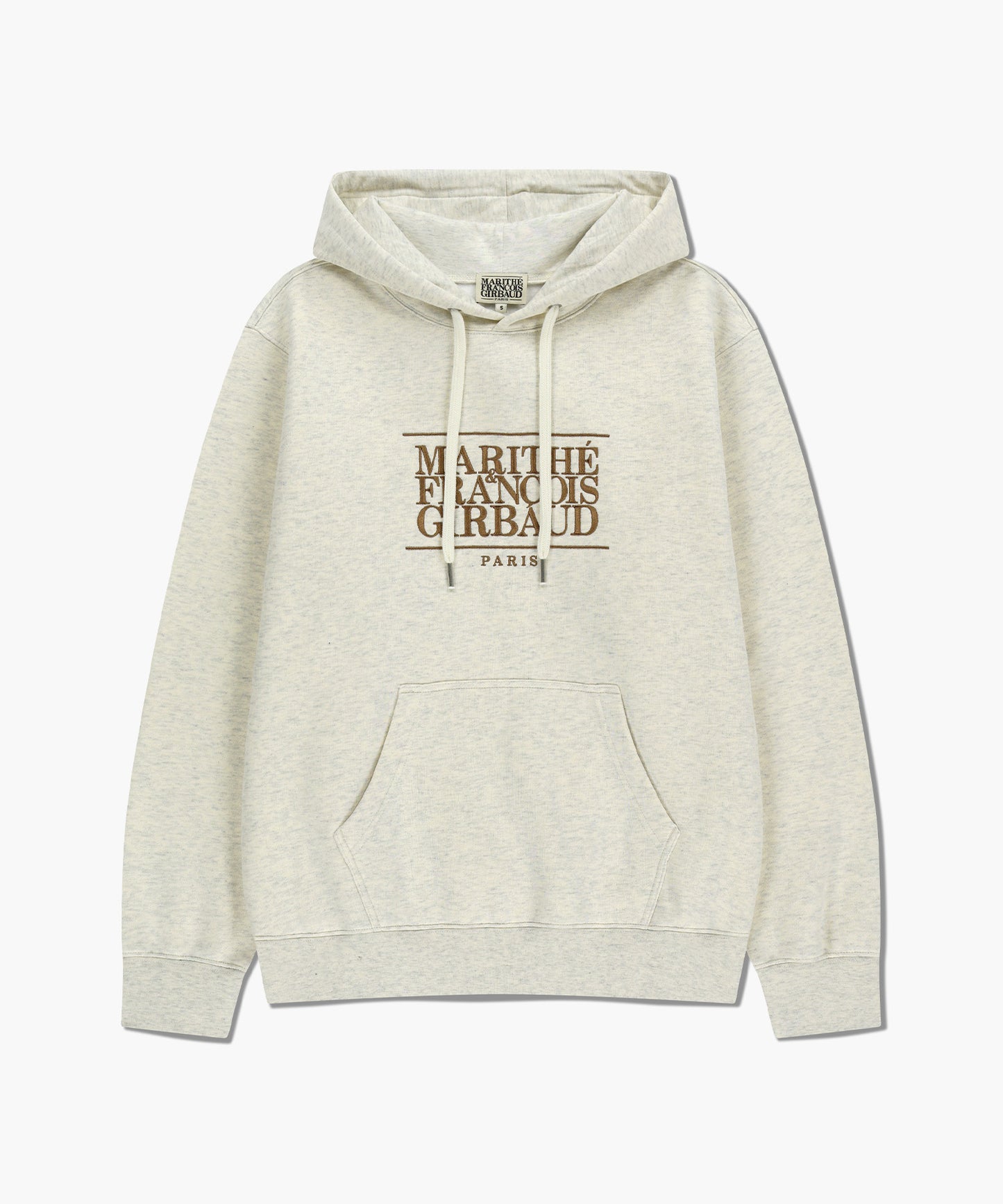 CLASSIC LOGO EMBROIDERY HOODIE (BRUSHED) oatmeal