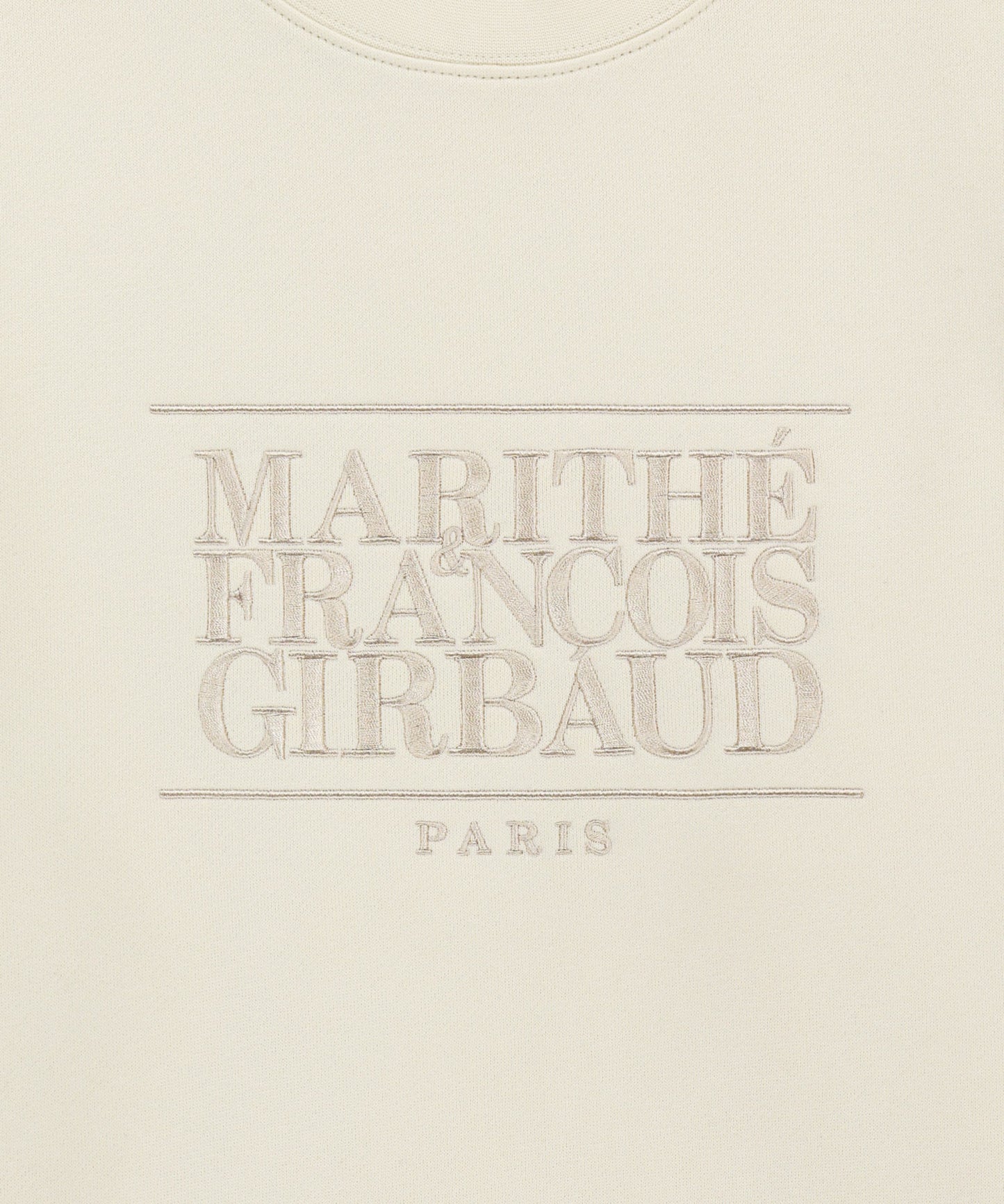 CLASSIC LOGO EMBROIDERY SWEATSHIRT (BRUSHED) cream