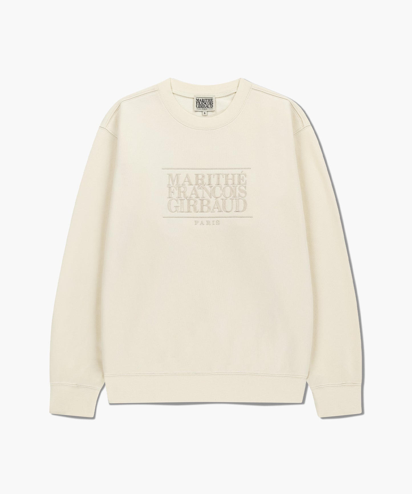 CLASSIC LOGO EMBROIDERY SWEATSHIRT (BRUSHED) cream