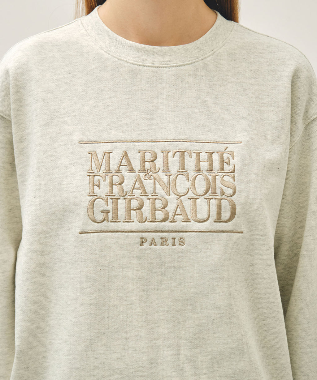 CLASSIC LOGO EMBROIDERY SWEATSHIRT oatmeal