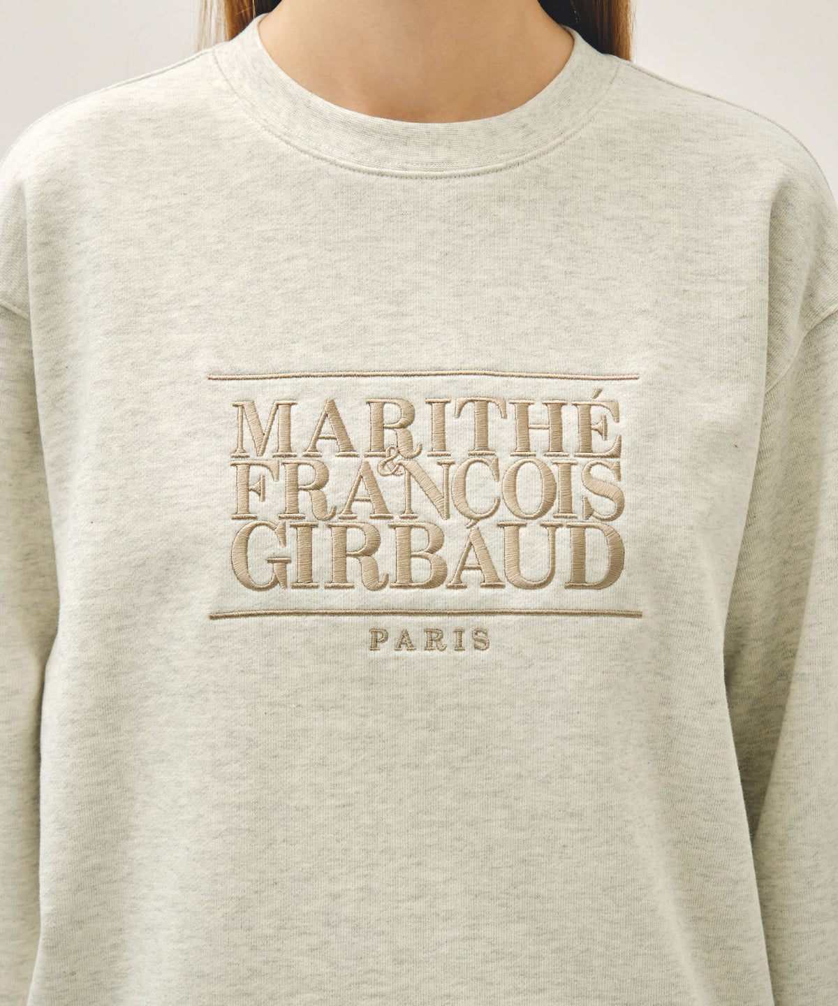CLASSIC LOGO EMBROIDERY SWEATSHIRT oatmeal