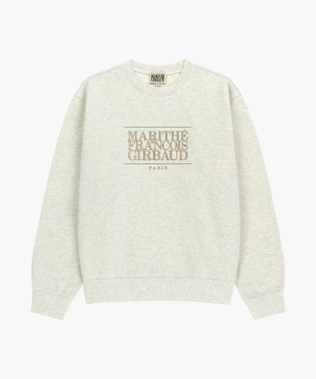 CLASSIC LOGO EMBROIDERY SWEATSHIRT oatmeal