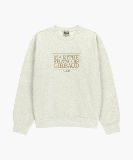 CLASSIC LOGO EMBROIDERY SWEATSHIRT oatmeal