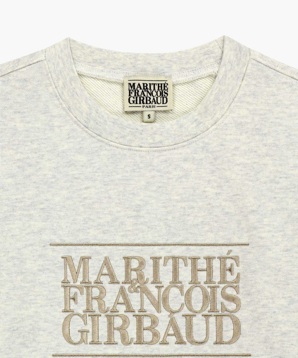 CLASSIC LOGO EMBROIDERY SWEATSHIRT oatmeal