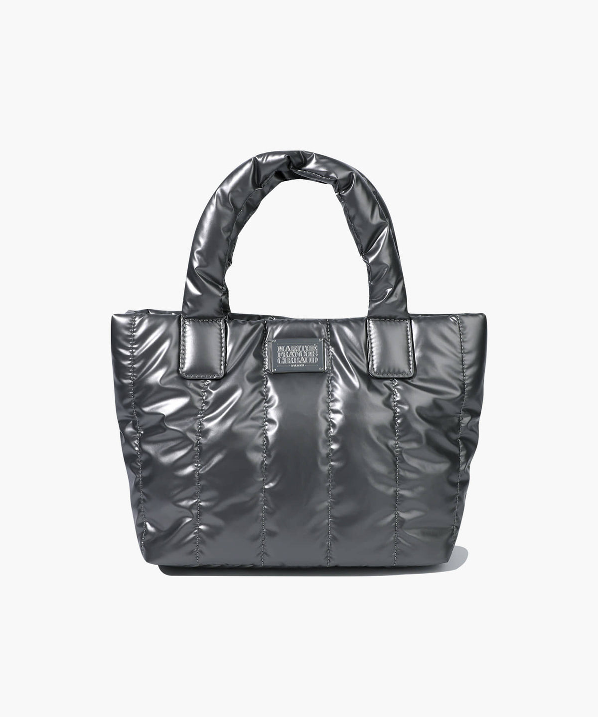 CLASSIC LOGO MATT METALLIC PADDING BAG gray